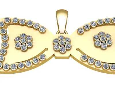 LUXURY BOWTIE PENDANT 3D PRINTABLE MODEL  3D print model