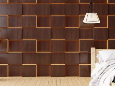 Wall wood V33 for your interiorwall wood 3D model
