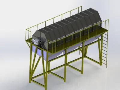 ROTARY MINE SCREEN 3D model