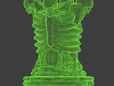 Skull Rook chess piece 3D print model