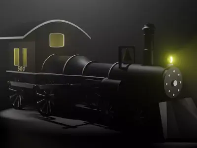 Steam or Coal Train 3D model