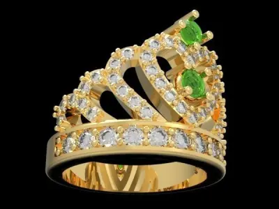  crown ring 3D print model