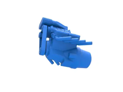 Engine V8 for mud dragster Scale 1 to 25 3D print model