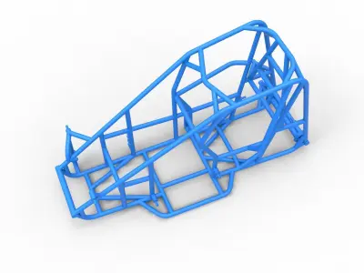 Frame of Pavement 600 Micro sprint car Scale 1 to 25 3D print model