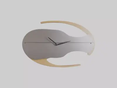 Folding Wall Clock Model Low-poly 3D model