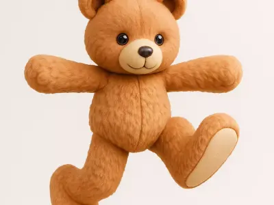 Teddy Bear 3D Model Cute Printable Toy 3D print model