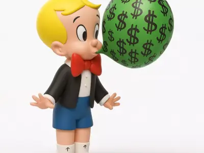  Poor Little Richie Rich Boy Cash Bubble Gum Kid Comics toy 3D print model