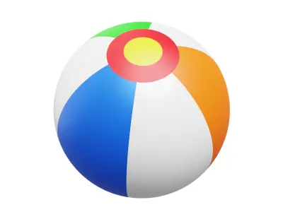 Beach Ball 3D model get