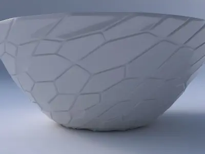 Bowl wide with organic cells 3D print model