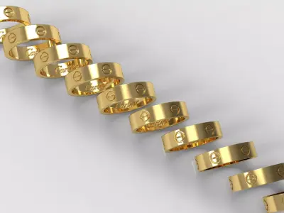 Cartier ring love 3D print model