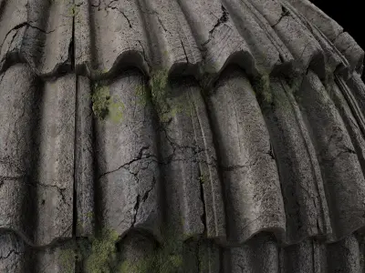 Roof Tile Materials 112- Concrete Roofing - Sbsar Seamless Pbr Texture