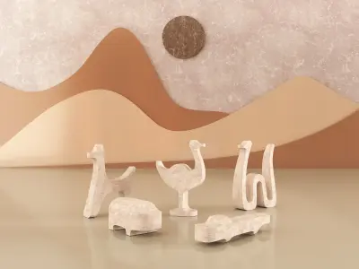 Safari by Monitillo 1980 decorative objects 3D model