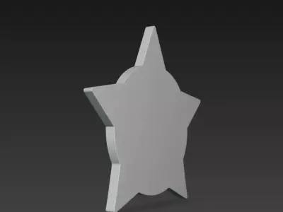 Christmas Star Wall Clock  3D Printed Holiday Decor 3D print model