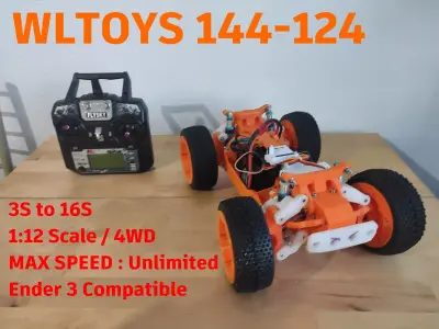 V7 WLTOYS 144 and 124 RC CAR TRUGGY 1 14 1 12 PREMIUM 3D print model