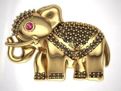 Animal necklace 3D print model