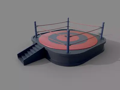 Boxing Ring Low-poly 3D model