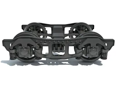 Train Bogie Wheels 3D model