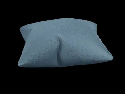 Rectangle Faux Fur Pillow 2 3D Model Free 3D print model