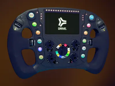 F1 Steering Wheel - Renault-Alpine 3D model