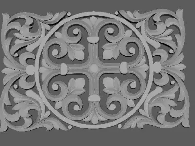 Central decor ornament for furniture 3D model 787