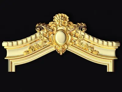 Central decor ornament for furniture 3D model 988