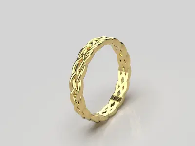 Women ring with binding 17 5 mm 3D print model