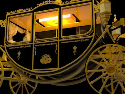 Chinese horse carriage 3D model