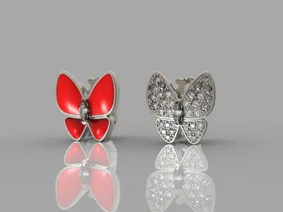  earring  butterfly N - 213 3D print model