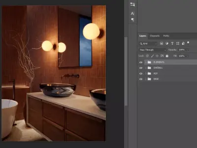 Bathroom Interior 3d Scene 3D model