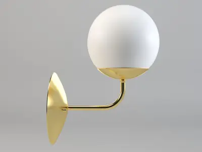 Globe Glass Indoor Wall Light Free low-poly 3D model