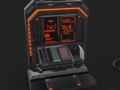 SciFi Terminals 18 Low-poly 3D model
