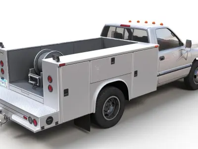 Dodge Ram 1995 Service Truck Low-poly 3D model