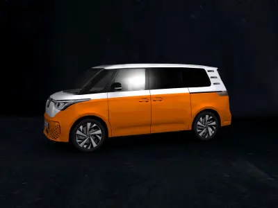 volkswagen id buzz  schiebetueren  Low-poly 3D model