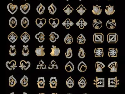 Collection 31 Jewelry Earring 3D print model 3D print model