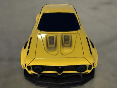 Alfa Romeo Rrace Rig Low-poly 3D model