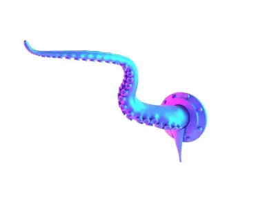 Pink Tentacle Wall Decoration toy 3D print model