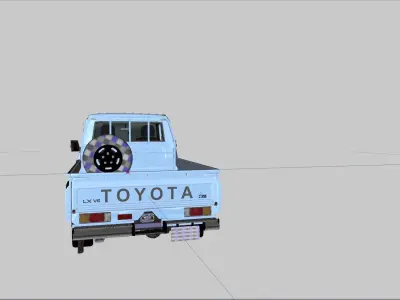 toyota land cruiser pickup 2022 70 3D model
