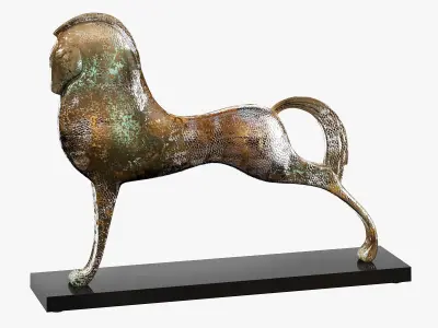 Sculptures of horses 3D model
