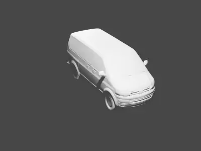 Volkswagen T5 Lowpoly Free low-poly 3D model