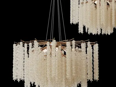 Luxury Crystal LED Chandeliers light 3D model