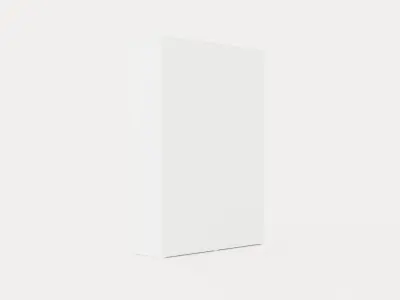 Compact Bed Cabinet Vertically Incl Mattress Luxury White Low-poly 3D model