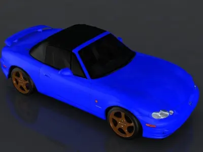 Mazda MX5 2002 Low-poly 3D model