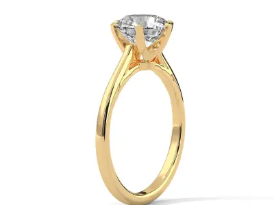 solitaire ring with detail images and 360 render videos 106 3D print model