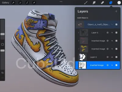 Air Jordan Nike 3D Procreate 3D model