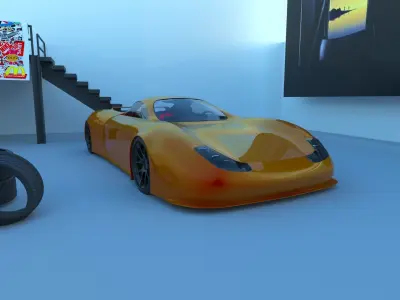 Falcon F1 Electric Concept Car 3D model