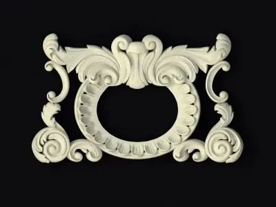 Central decor ornament for furniture 3D model 1011