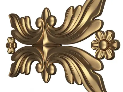 Carved Plaster Molding Decoration 047 Low-poly 3D model