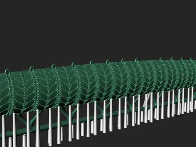 Necklace bracelet earrings wheat model fusion 3D print model