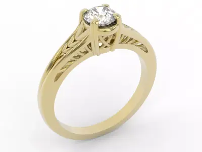 Engagement ring bend 3D print model
