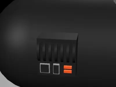 Chemical rocket engine Free low-poly 3D model
